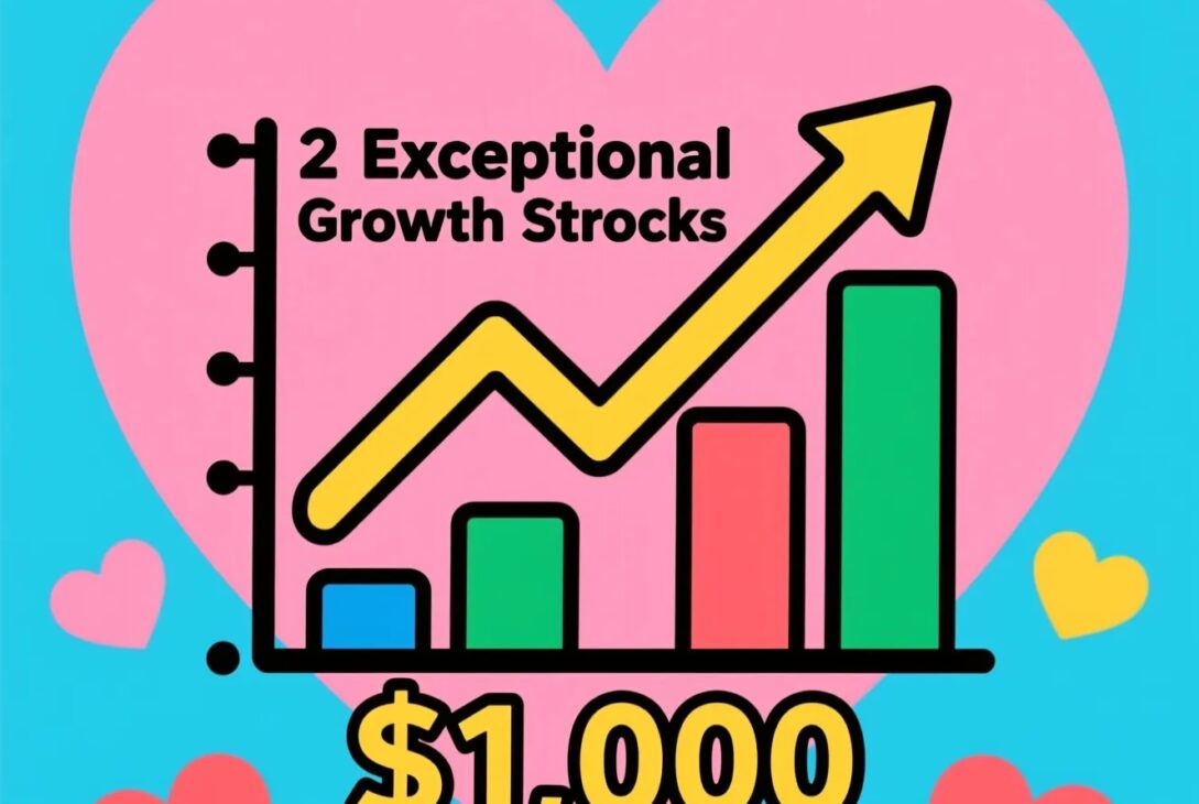 2 Exceptional Growth Stocks to Invest in With ,000