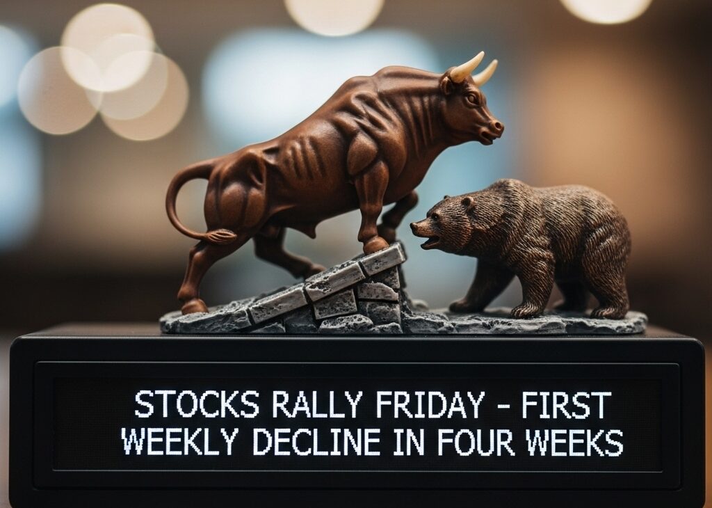 Stocks Rally on Friday but Post First Weekly Decline in Four Weeks